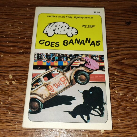 Walt Disney's Herbie Goes Bananas (1980) First Printing Paperback Book - Picture 1 of 3